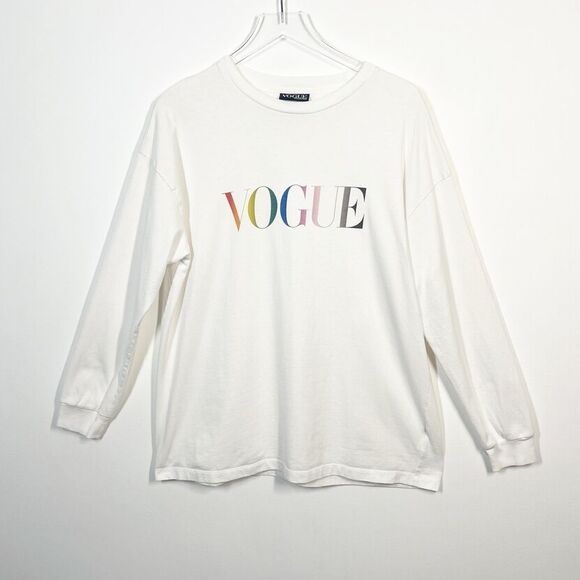 Vogue Magazine Collection Japan Women's Size Large White Long Sleeve T-Shirt - Picture 8 of 8